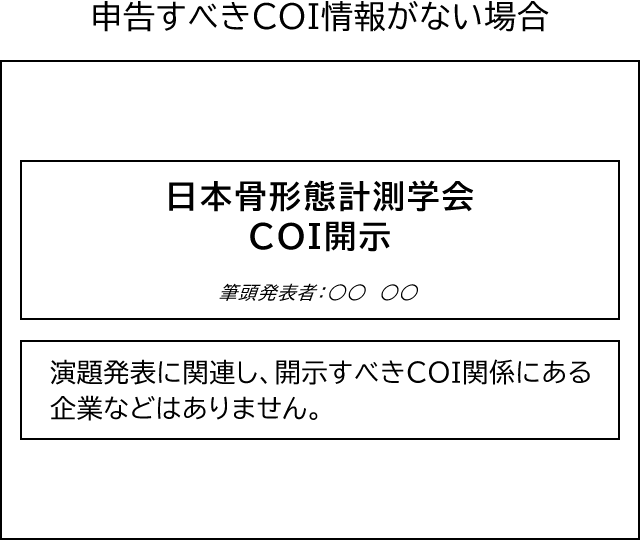 申告すべきCOI情報がない場合